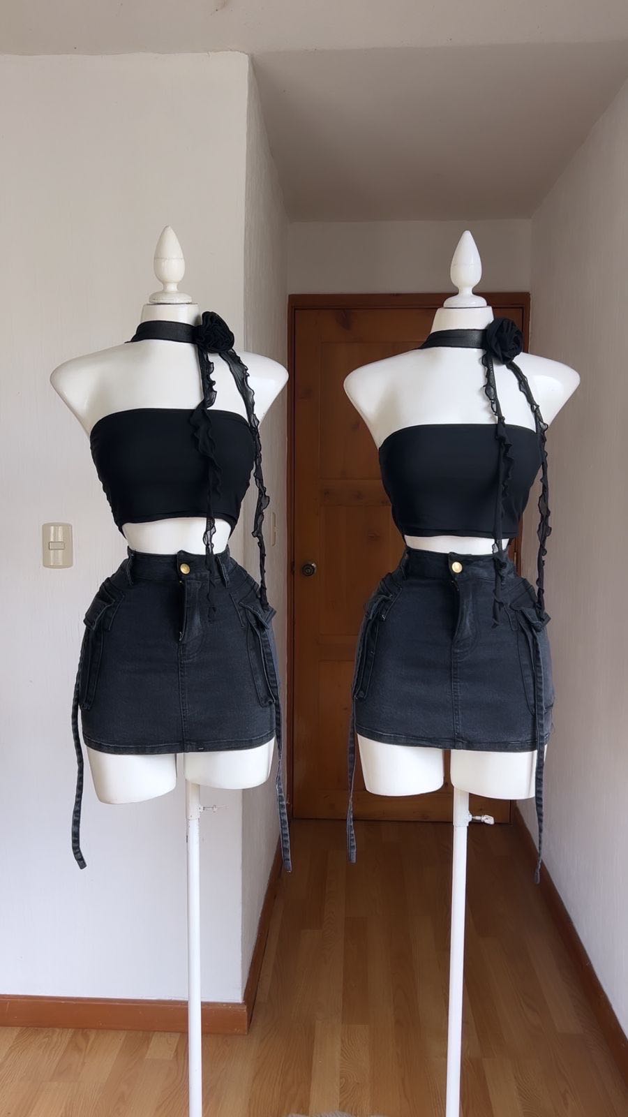 Falda cargo lavada 