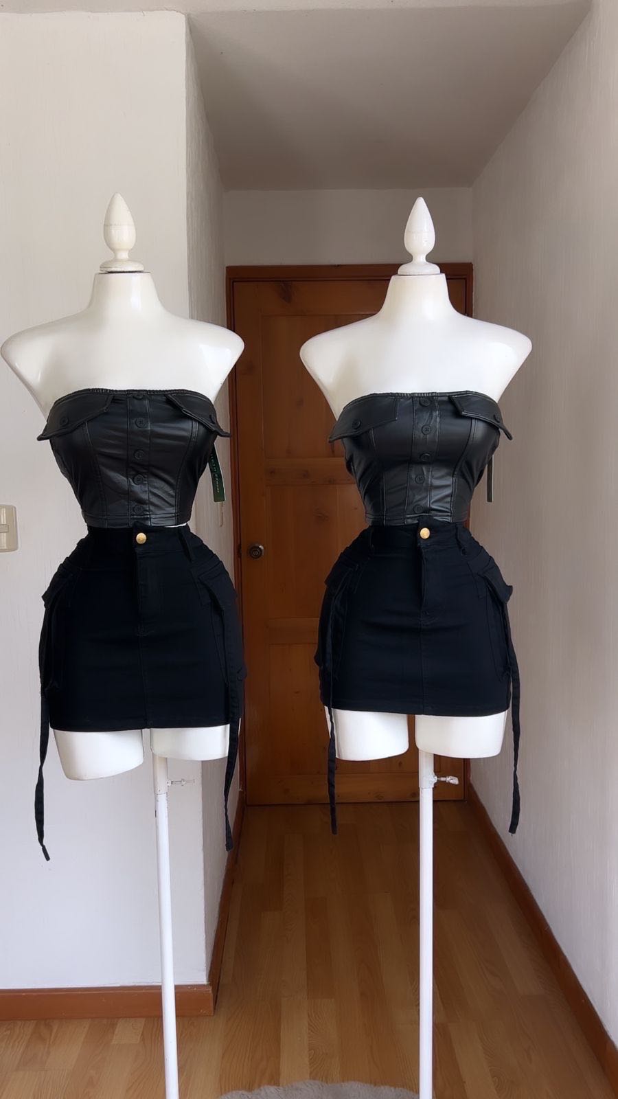 Falda cargo negro 