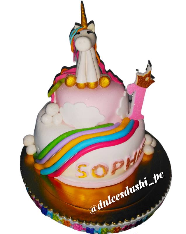 Torta de Unicornio (fondant) en Lima