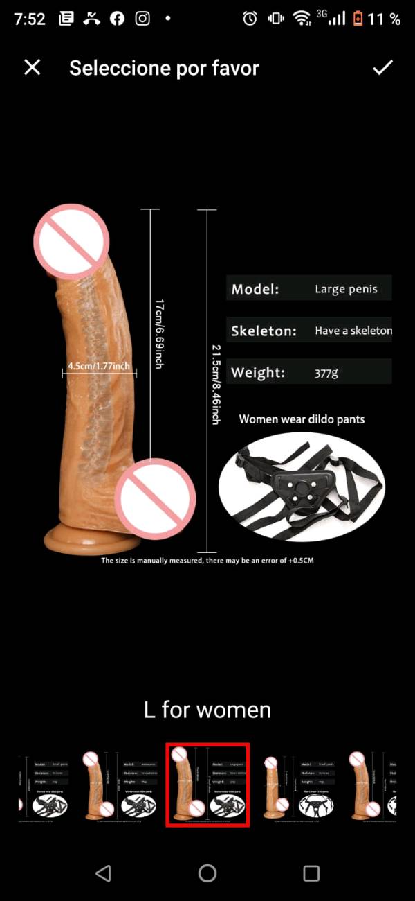 Dildo realista 16 cm