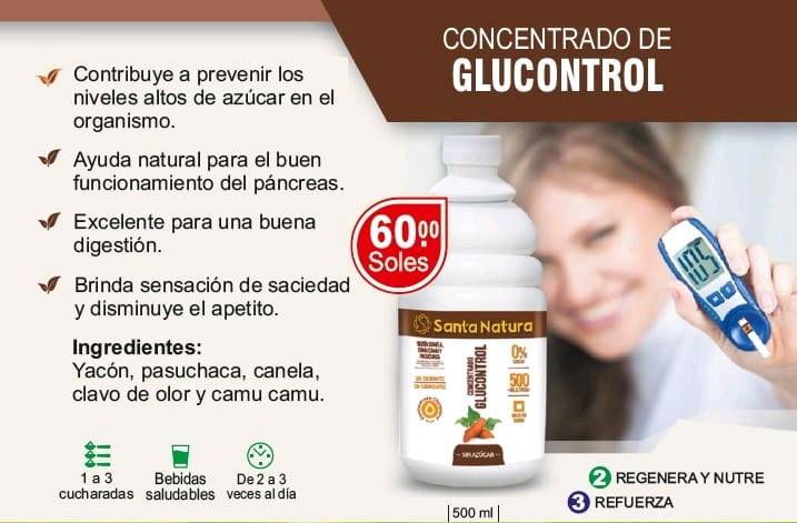 Concentrado de glucontrol en Chepén