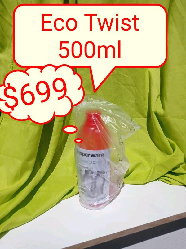 Botella De Agua Hermética Tupperware Eco Twist Color Verde 500 Ml