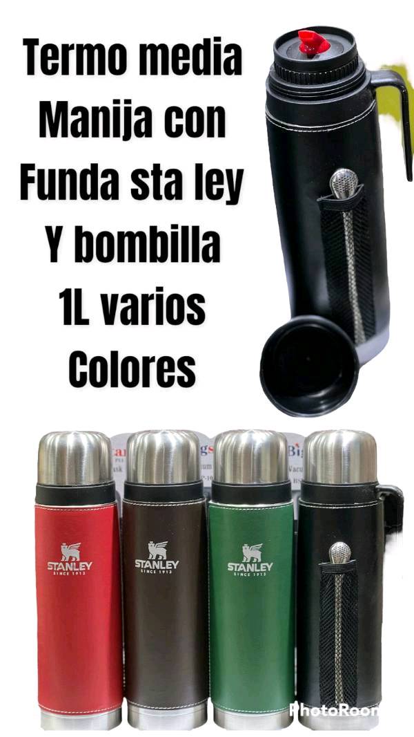 Termo Mate Acero Inoxidable 1Lt Con Funda Mang Mg-1001