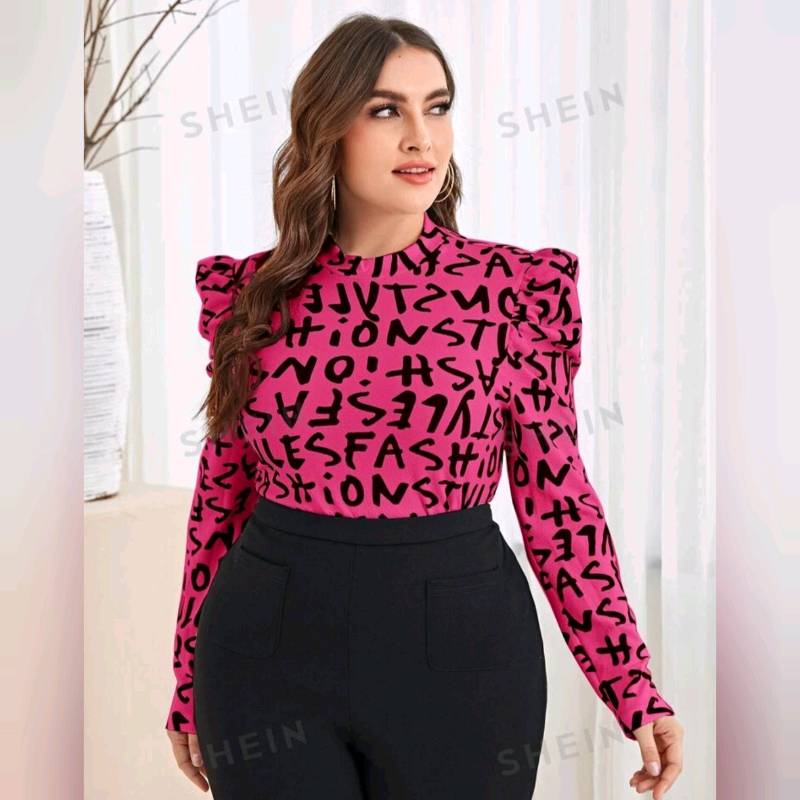 Blusa Cuello Alzado de Manga Gigot 