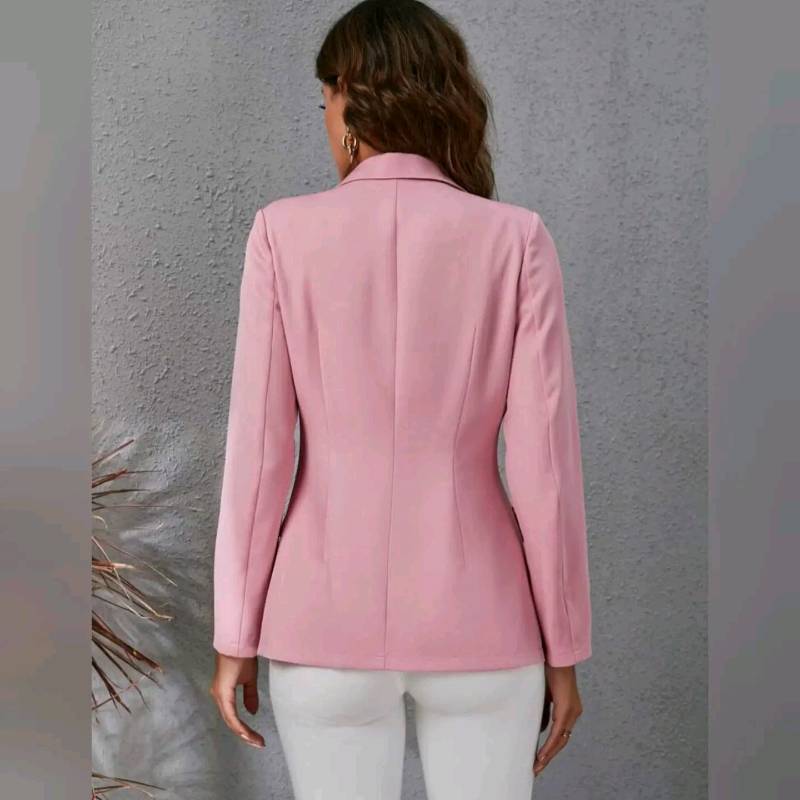 Blazer de Cuello Con Solapa con Diseño de Botones 