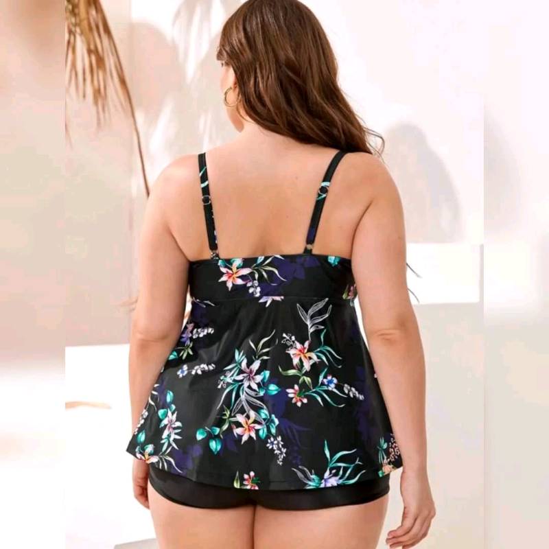 Traje de Baño de 2 Piezas y Estampado Floral