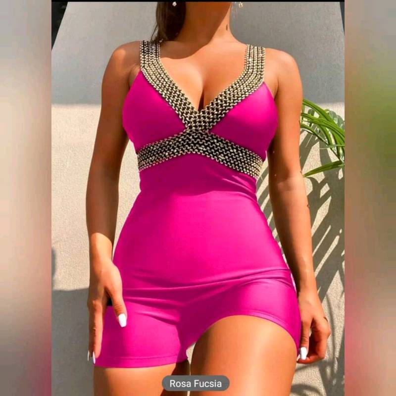 Traje de Baño  Con Diseño de Puntada De 1 Pieza