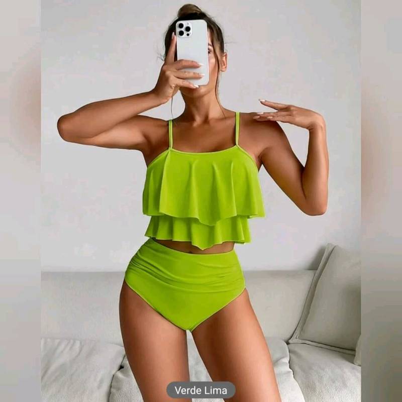  Traje de Baño  de 2 Piezas Talle alto 