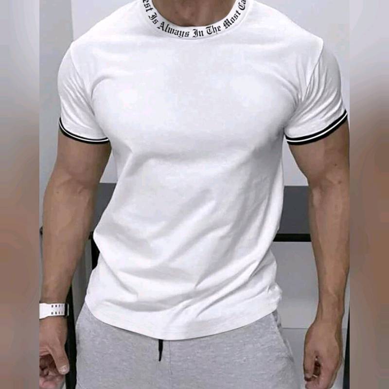 Playera Casual Cuelloo Alzado De Caballero