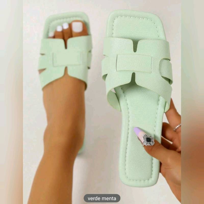 Sandalias Color Verde Menta 