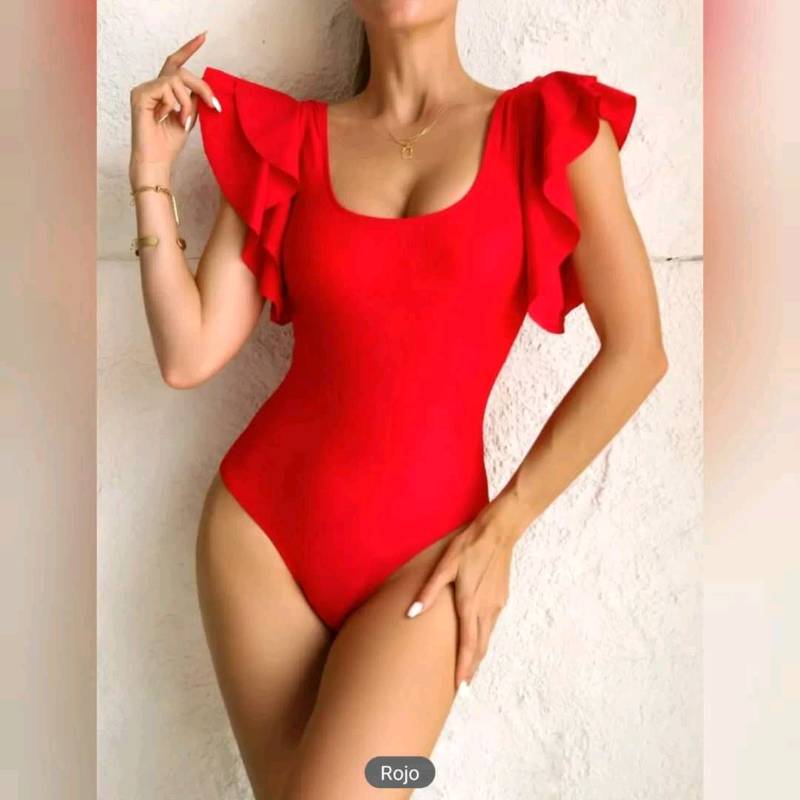 Traje de Baño  de 1 Pieza Manga Volante 