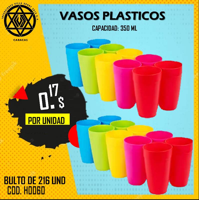 Vasos plásticos “MAXIPLAST” (sin tapa) – Frigoca C.A.