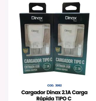 CARGADOR CARGA RAPIDA DINAX TIPO C 4.2A