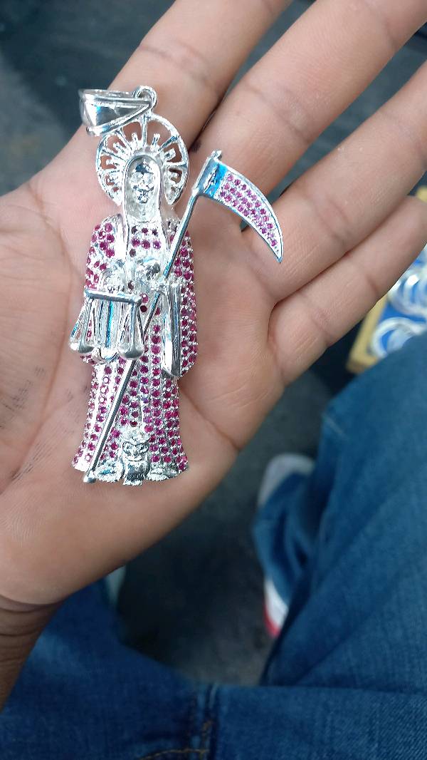 Santa muerte en plata ley .925