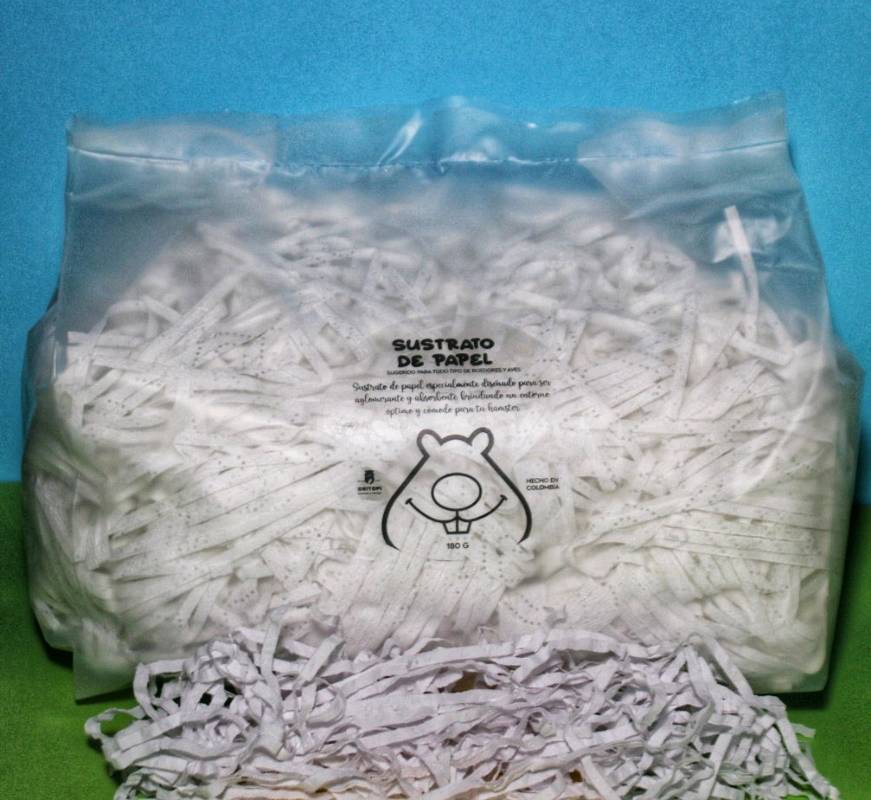 Sustrato de papel blanco