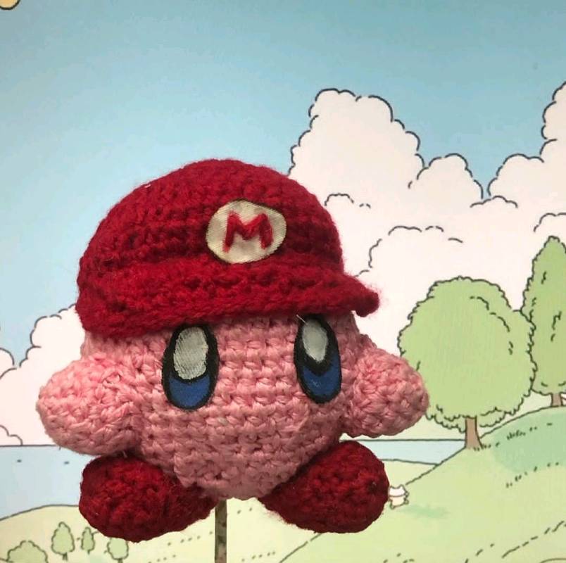 Kirby con gorra de Mario en Ticuantepe