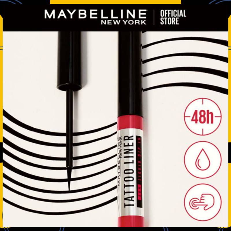 DELINEADOR LÍQUIDO TATTOO LINER 48H PUNTA PINCEL - MAYBELLINE 