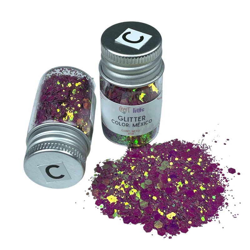 Frasco de glitter (4gr) “C - Mexico”