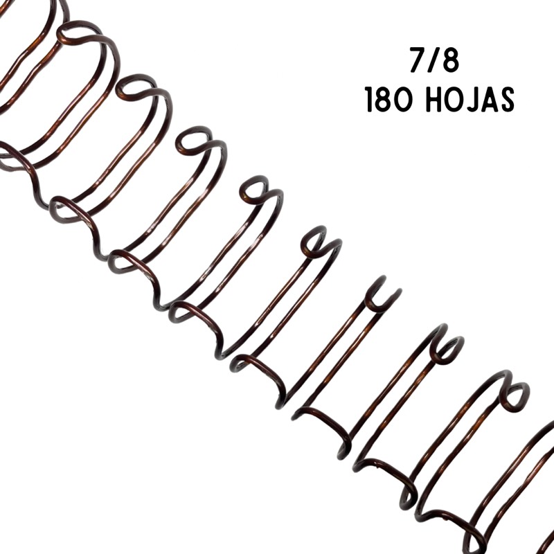 Wire-o 2:1 (7/8 - 180 hojas) - 24 anillos “cobre”