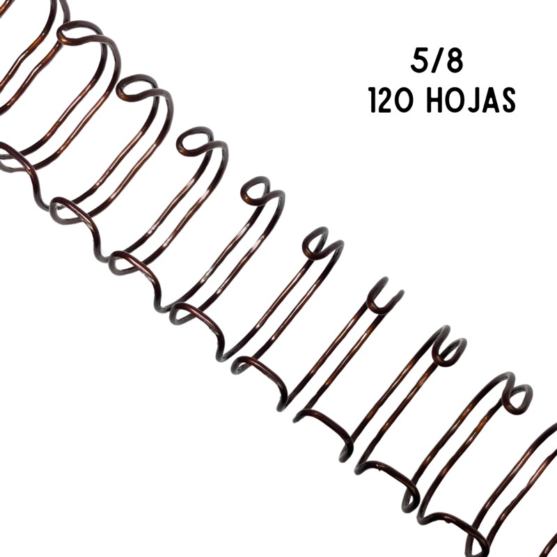 Wire-o 2:1 (5/8 - 120 hojas) - 24 anillos “cobre”