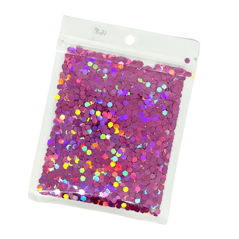 Bolsa de glitter 3D “hex14”