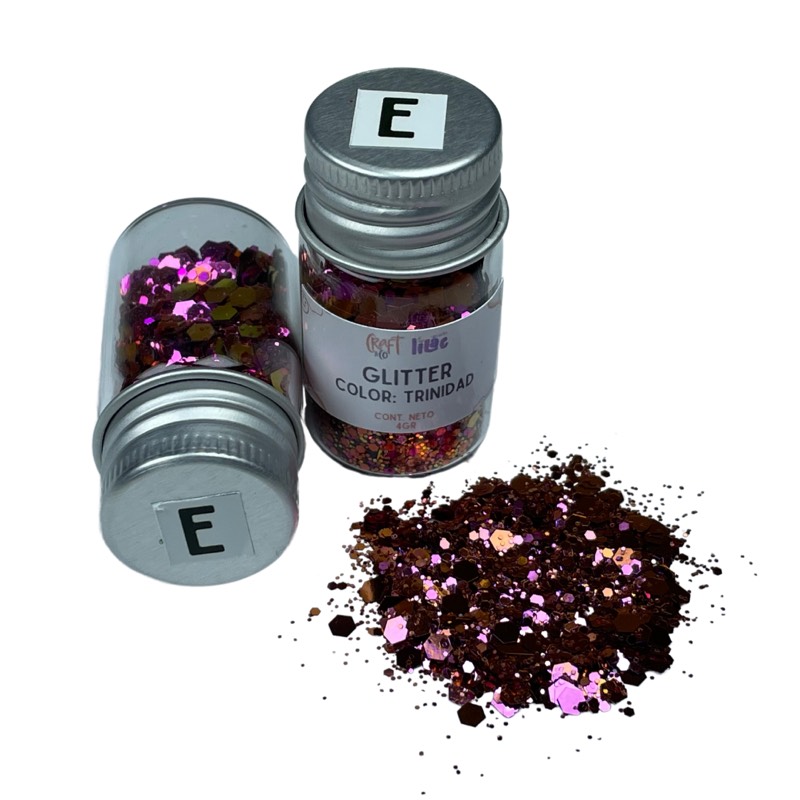 Frasco de glitter (4gr) “E - Trinidad”