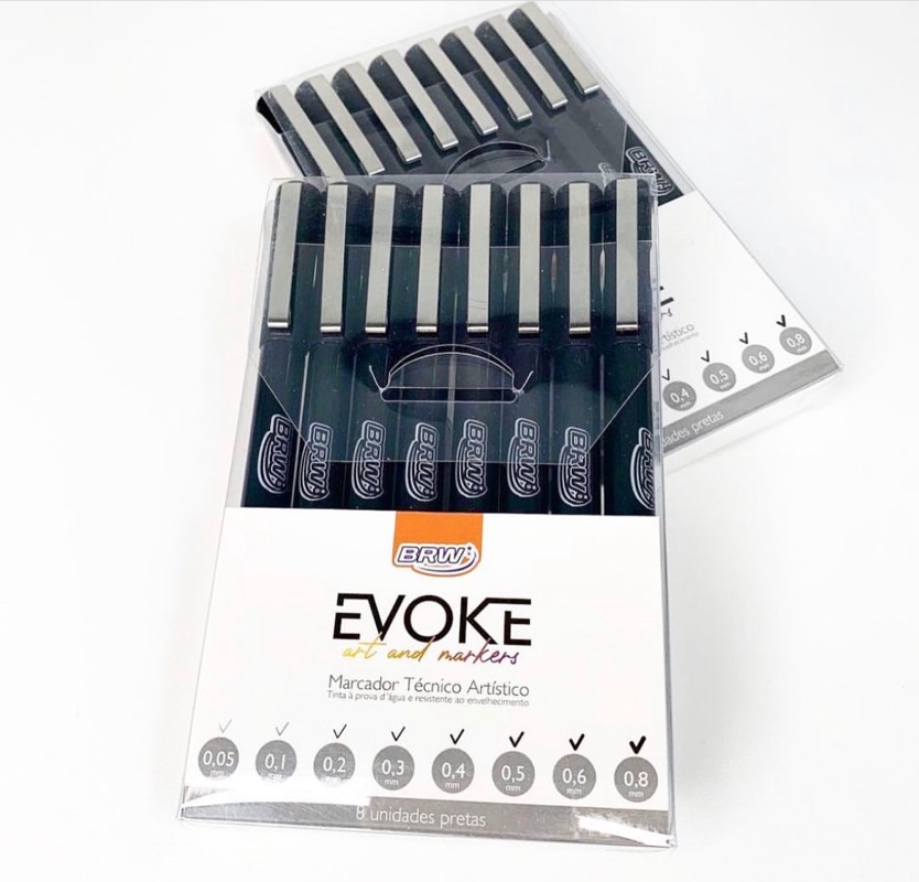 Set x8 estilografos “evoke”