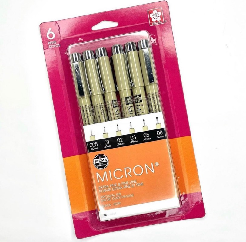 Set x6 estilografos micron