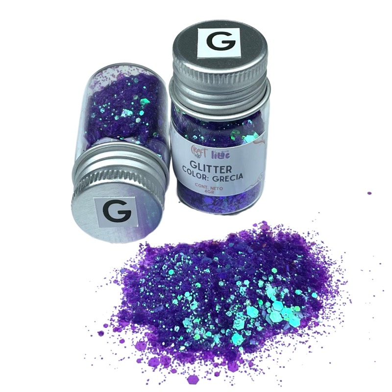 Frasco de glitter (4gr) “G - Grecia”