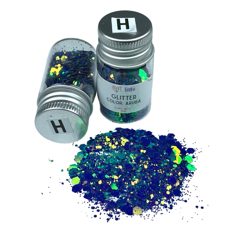 Frasco de glitter (4gr) “H - Aruba”