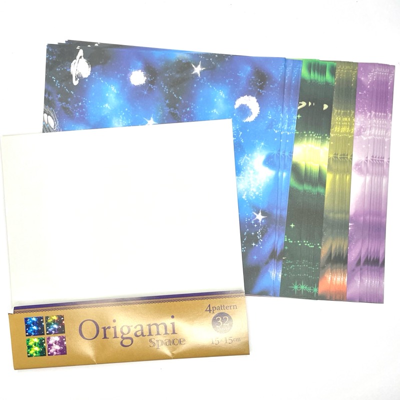 Set x32 papeles de origami “galaxia”