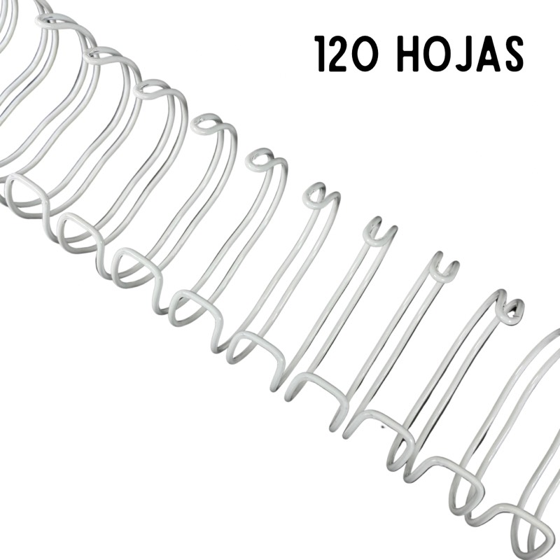 Wire-o 2:1 (5/8 - 120 hojas) - 24 anillos “blanco”