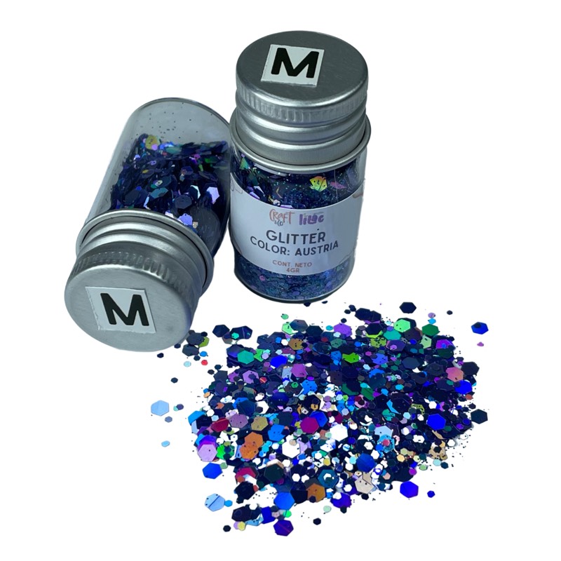 Frasco de glitter (4gr) “M - Austria”