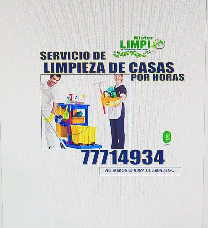 Servicio de limpieza de casas por horas en La Paz
