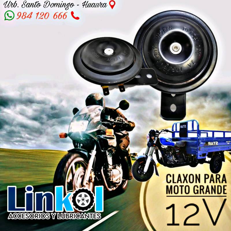 Claxon de 12V para moto