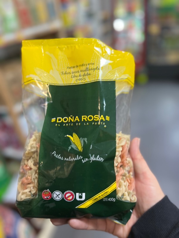 Pasta Doña Rosa Multivegetal libre de gluten 