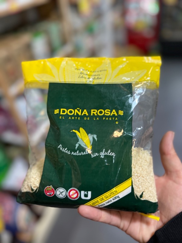 Fideos para sopa Doña Rosa dedalitos libre de gluten 