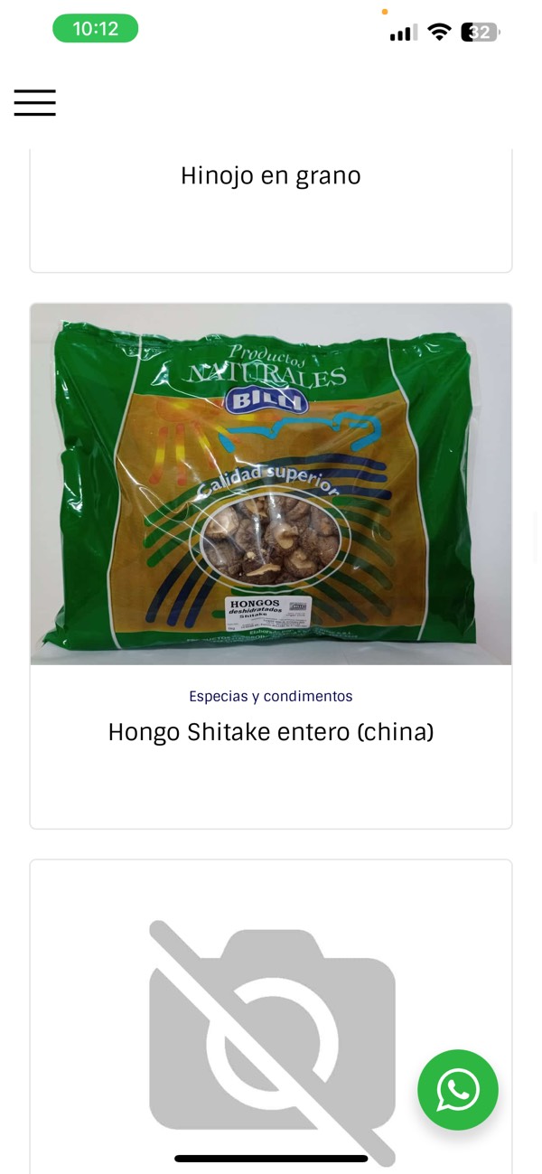 Hongos Shitake entero China BILLI 