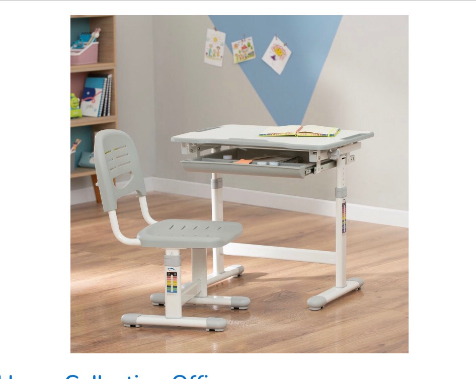 Escritorio infantil + Silla Adjustable Gris 