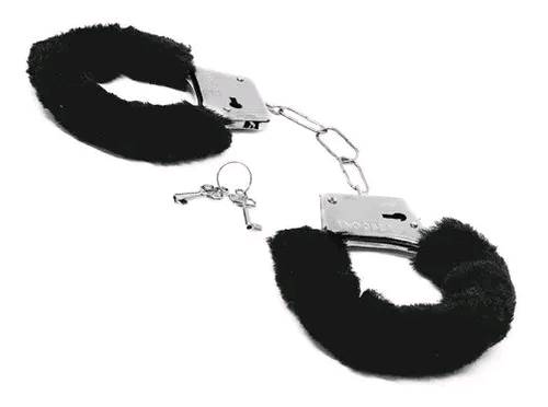 Esposas metálicas con peluche