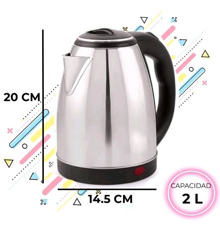 Pava Eléctrica Corte Mate Y Cafe Osr Acero Inoxidable 2 Lts - $ 9.499