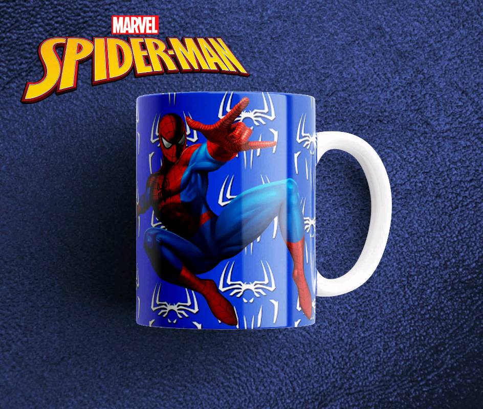 Taza de Spider Man personalizada por sublimación ☎️ SubliStamp Tazas Blanca