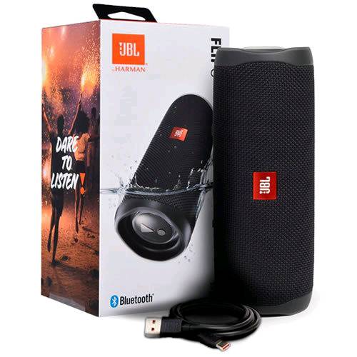 PARLANTE PORTATIL BLUETOOTH JBL Flip 5 BT Color Negro en Quito