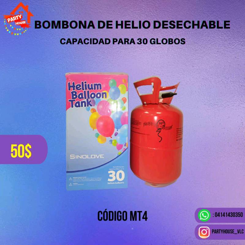 BOMBONA DE HELIO PARA 30 GLOBOS