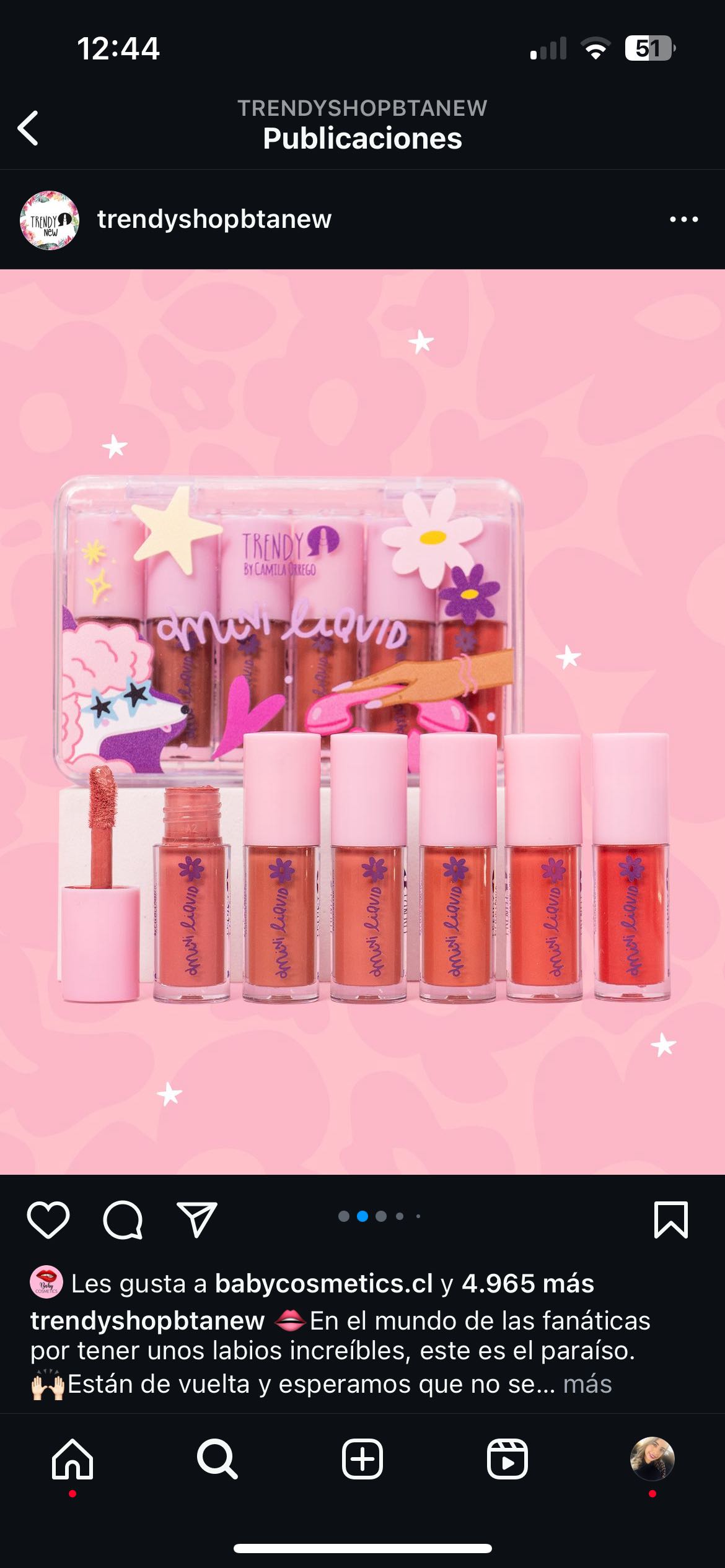 Display caja labial x6 trendy líquid