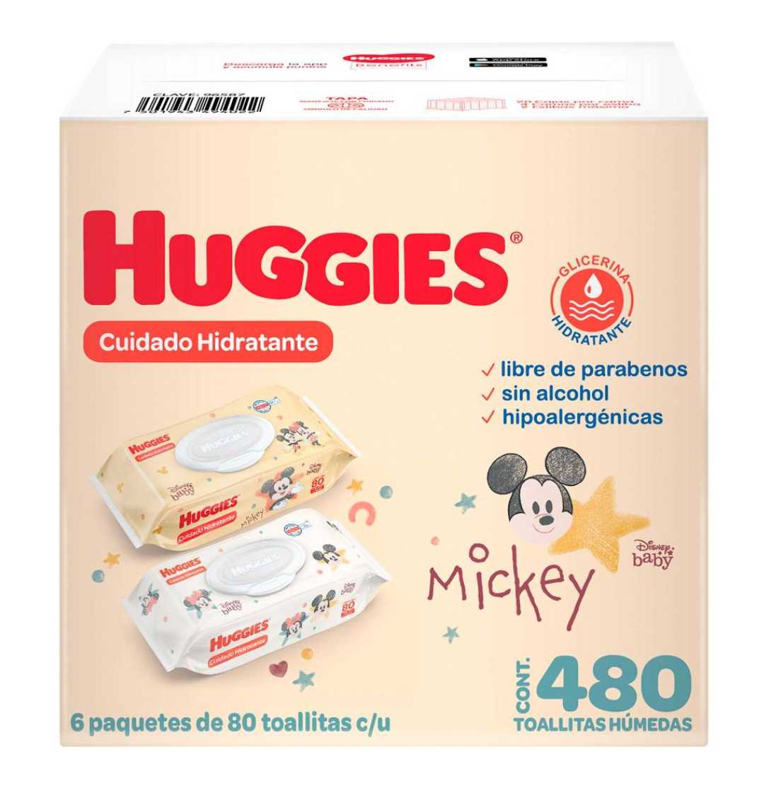 Toallitas húmedas huggies 6 paq con 80 PZS c/u