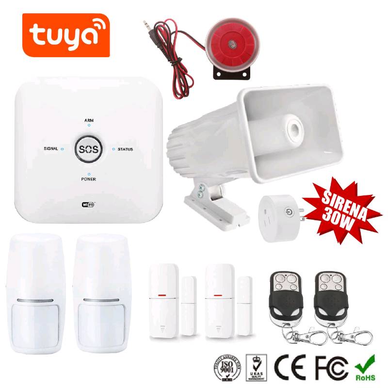 Kit Alarma Wifi Inalambrica 24 Zonas - Tuya 