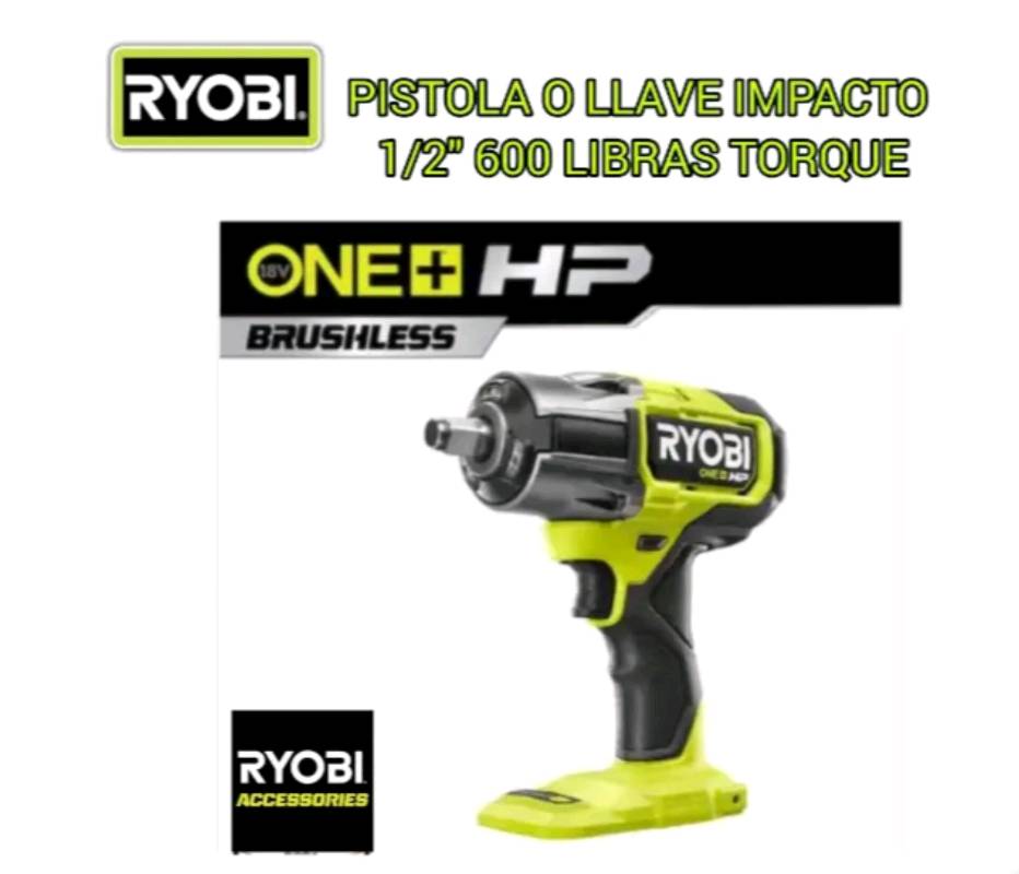 Pistola de impacto de 1/2 torque 600ft-lbs; rango 25-350