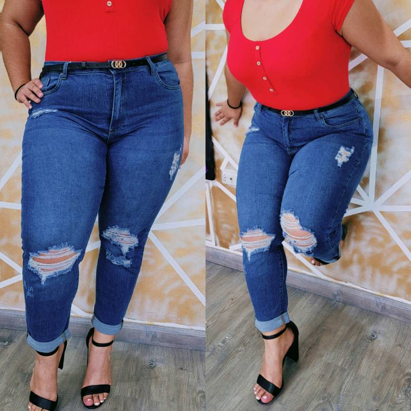 37257 - Jeans ripped cropped 