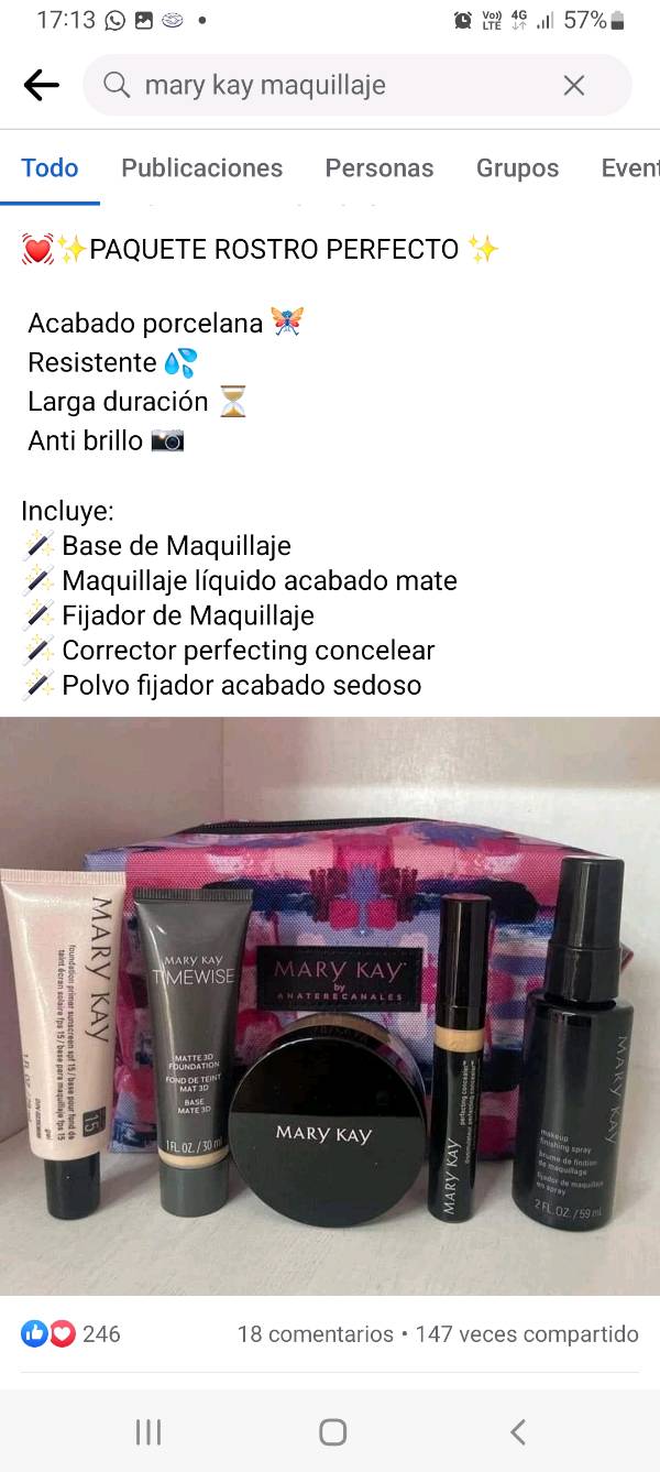 Paquete rostro perfecto Mary Kay en Córdoba